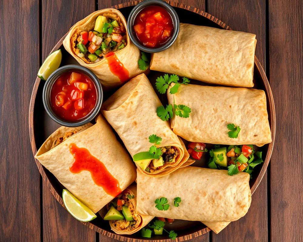 Burrito platter overhead